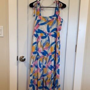 Colorful blu pepper Maxi Dress